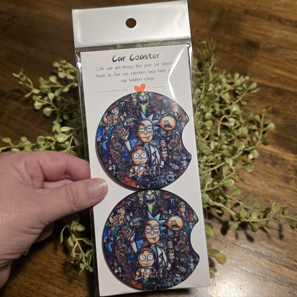 Colorful Cartoon Car Coasters